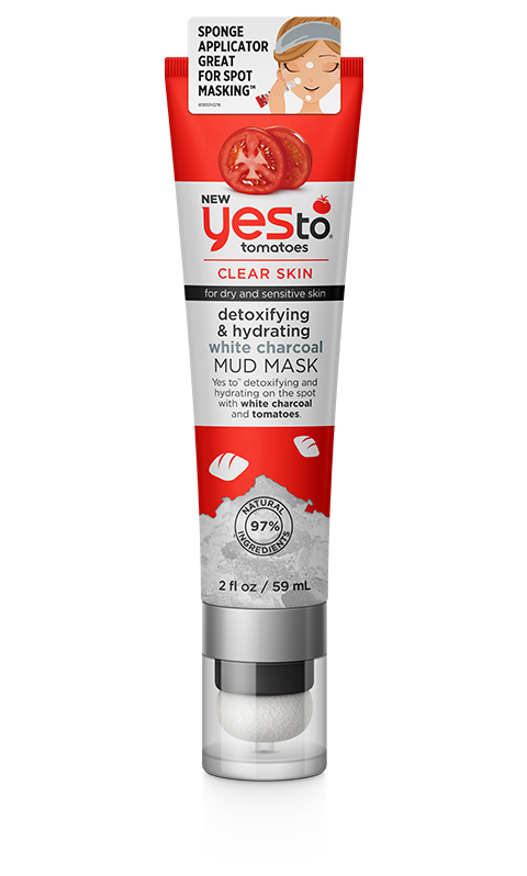 Yes To Tomatoes - Mascarilla de carbón blanco, 2 oz