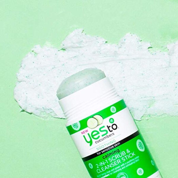 Yes To Cucumbers 2-in-1 Scrub & Cleanser Stick, 2.5 OZ