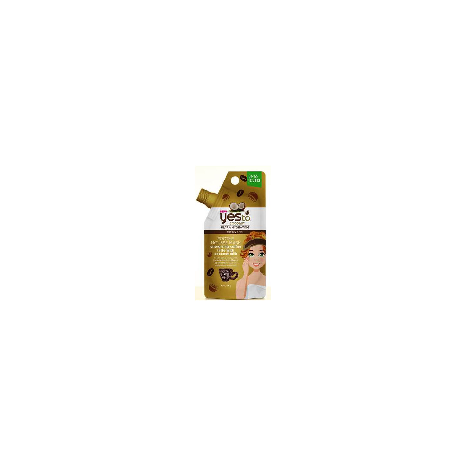 Yes To Coconut Coffee Mousse Mask, 2 OZ