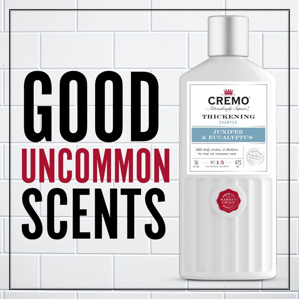 Cremo Thickening Shampoo, Juniper & Eucalyptus, 16 OZ