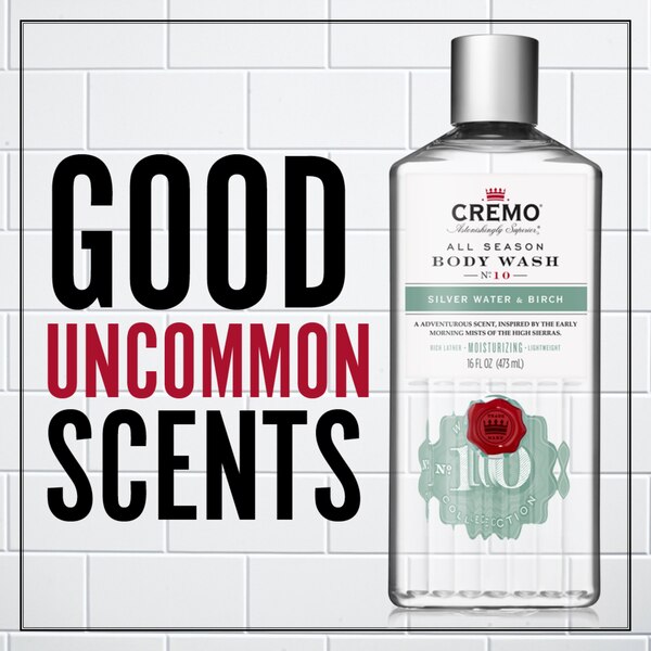 Cremo Body Wash, Silver Water & Birch, 16 oz