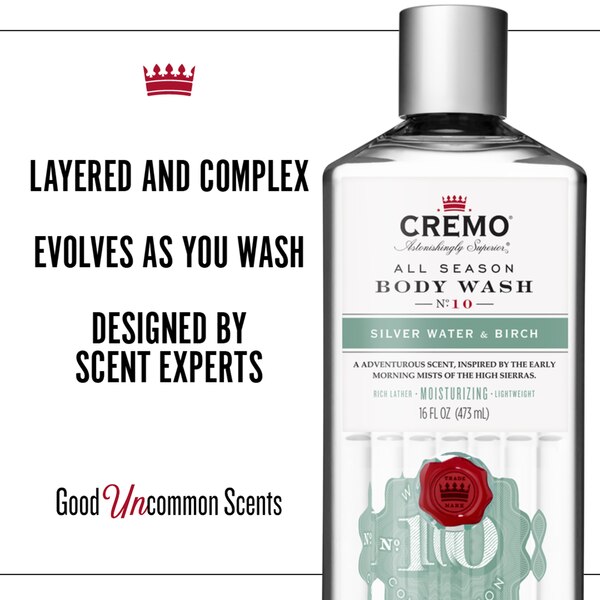 Cremo Body Wash, Silver Water & Birch, 16 oz