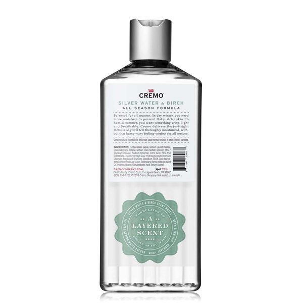 Cremo Body Wash, Silver Water & Birch, 16 oz