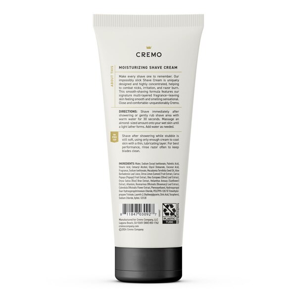 Cremo Concentrated Shave Cream, Sage & Citrus, 6 OZ