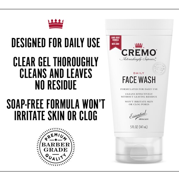 Cremo Daily Face Wash, 5 OZ