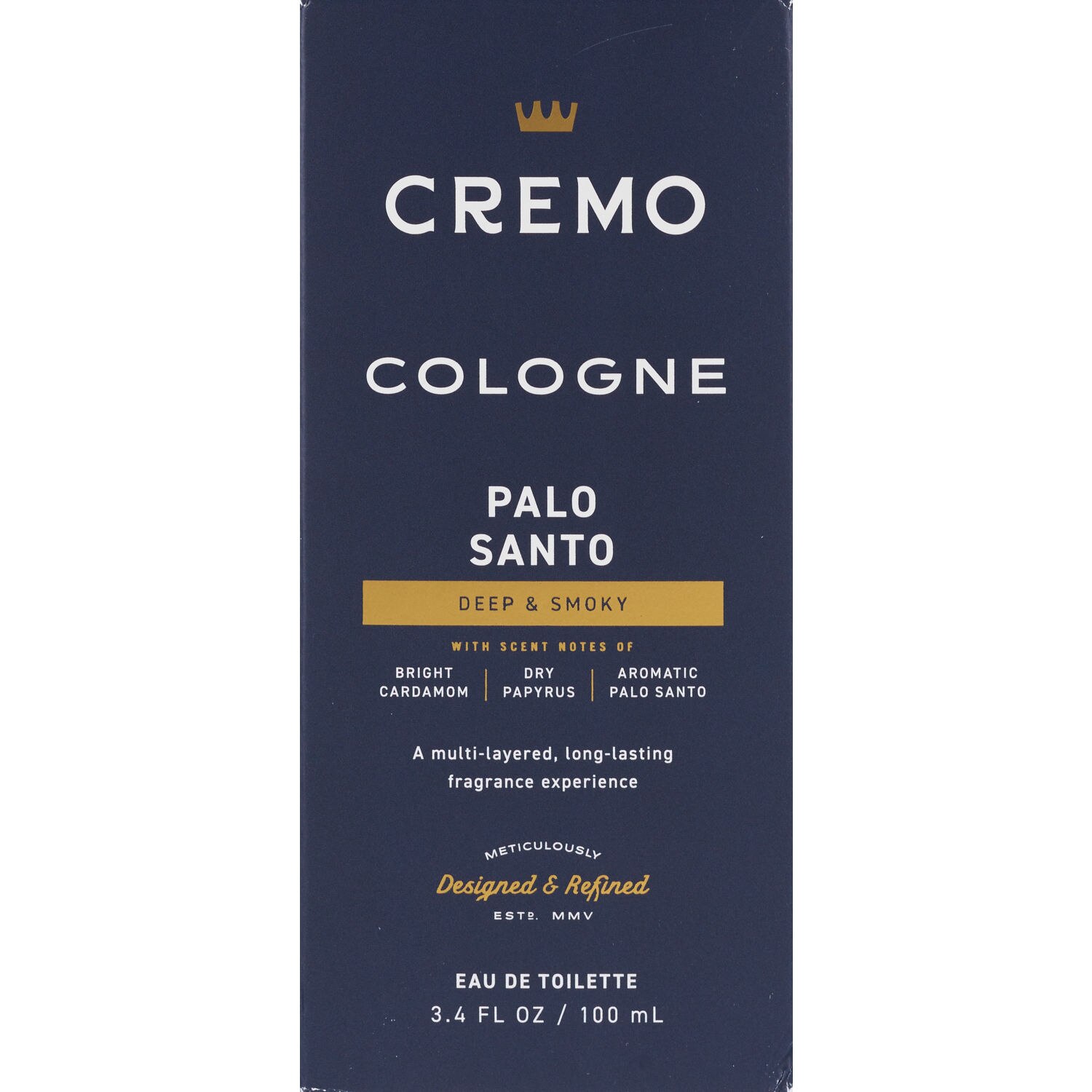 Cremo Cologne Spray, Palo Santo, 3.4 OZ