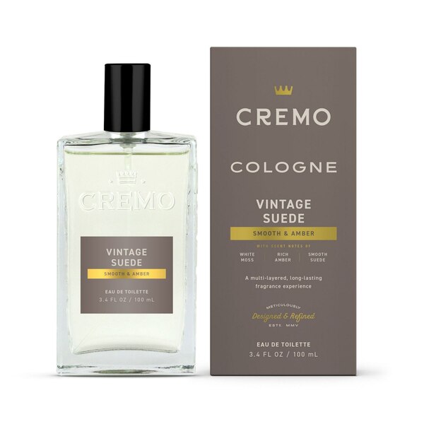 Cremo Cologne Spray, Vintage Suede, 3.4 OZ