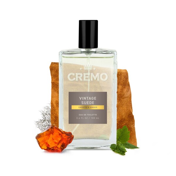 Cremo Cologne Spray, Vintage Suede, 3.4 OZ