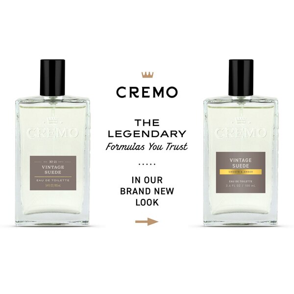 Cremo Cologne Spray, Vintage Suede, 3.4 OZ