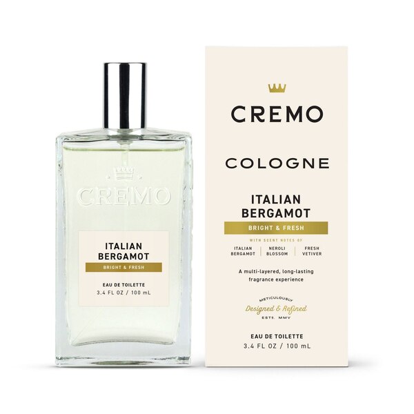 Cremo Cologne Spray, Italian Bergamot, 3.4 OZ