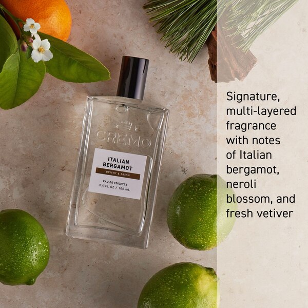 Cremo Cologne Spray, Italian Bergamot, 3.4 OZ