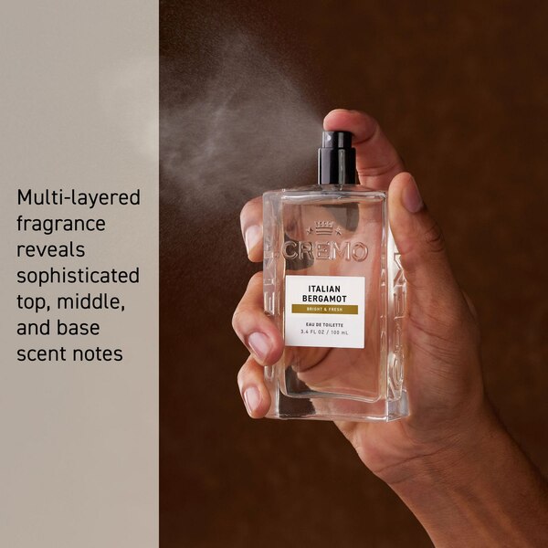 Cremo Cologne Spray, Italian Bergamot, 3.4 OZ