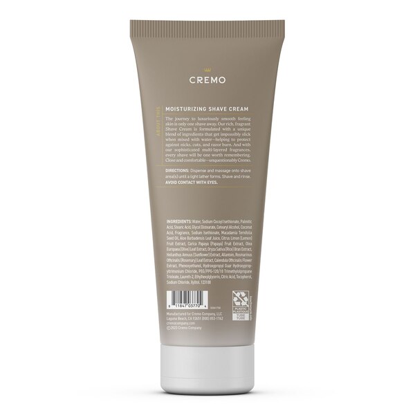 Cremo Almond Bloom Shave Cream, 6 OZ
