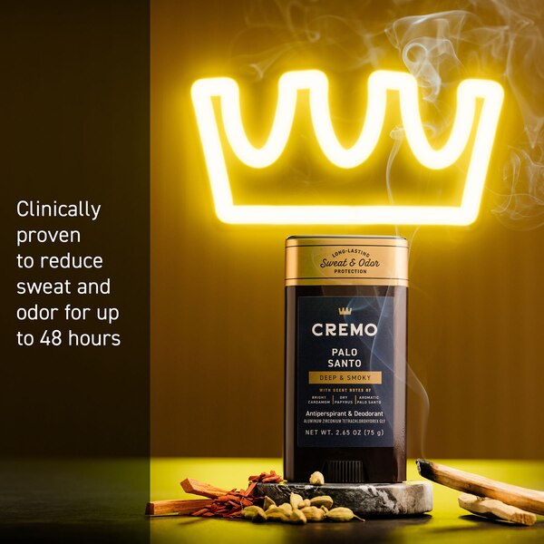 Cremo Anti-Perspirant Deodorant, Palo Santo, 2.65 OZ