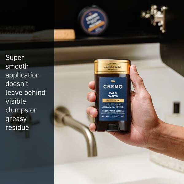 Cremo Anti-Perspirant Deodorant, Palo Santo, 2.65 OZ