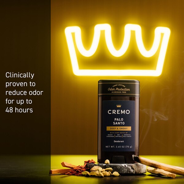 Cremo Deodorant, Palo Santo, 2.65 OZ