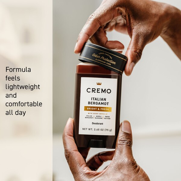 Cremo Deodorant, Italian Bergamot, 2.65 OZ