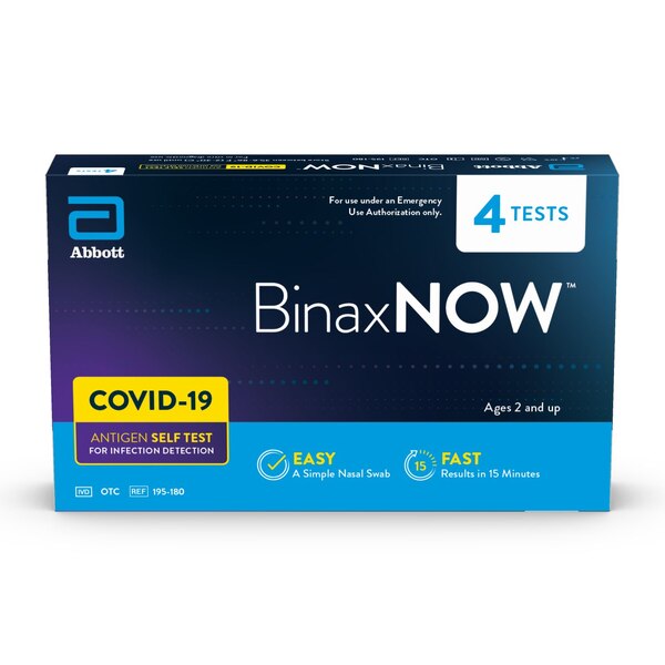 BinaxNOW COVID-19 Antigen Self Test, 4 CT