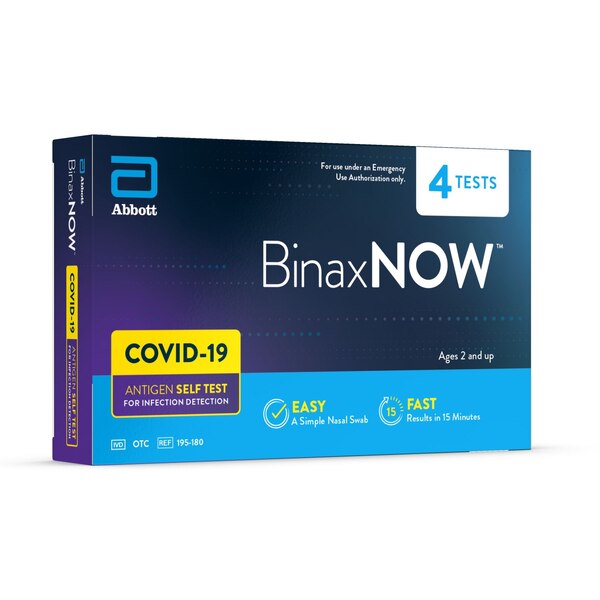 BinaxNOW COVID-19 Antigen Self Test, 4 CT