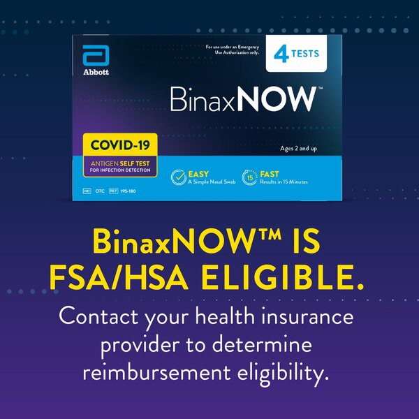 BinaxNOW COVID-19 Antigen Self Test, 4 CT