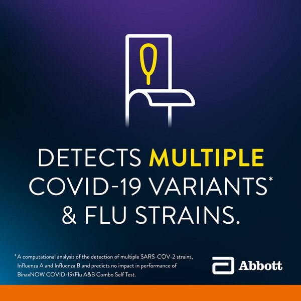 BinaxNOW COVID-19/Flu A&B Combo Self Test, 2 CT