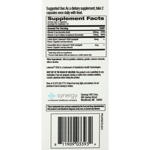FOCUSfactor Advanced Vision Formula Capsules, 60 CT