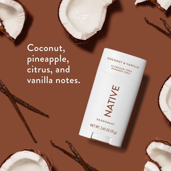 Native Deodorant Stick, Coconut & Vanilla, 2.65 OZ