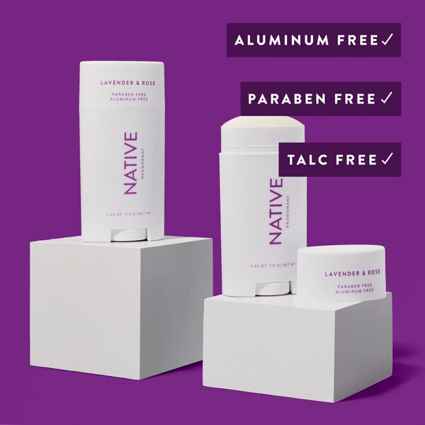 Native Deodorant Stick, Lavender & Rose, 2.65 OZ