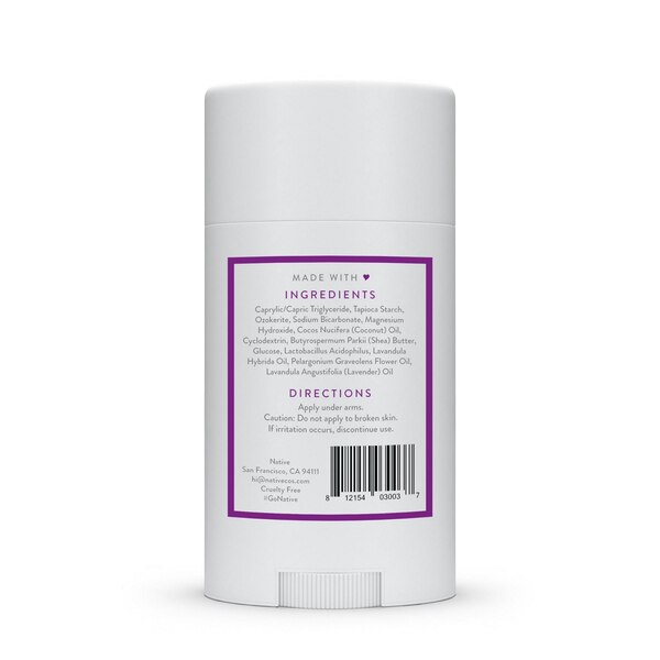Native Deodorant Stick, Lavender & Rose, 2.65 OZ