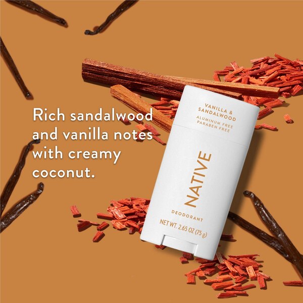 Native Vanilla & Sandalwood Deodorant Stick, 2.65 OZ
