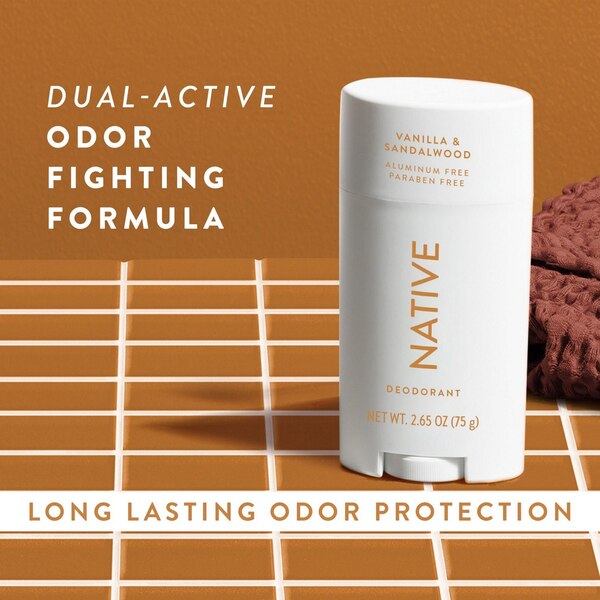 Native Vanilla & Sandalwood Deodorant Stick, 2.65 OZ