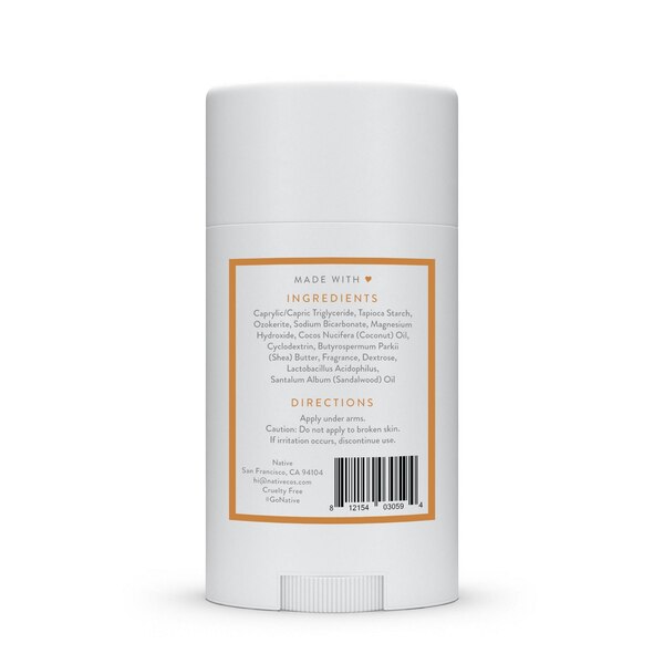 Native Vanilla & Sandalwood Deodorant Stick, 2.65 OZ