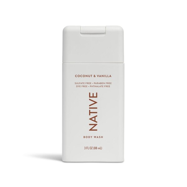 Native Body Wash, Coconut & Vanilla, 3 OZ