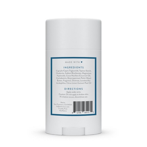 Native Deodorant Stick, Sea Salt & Cedar, 2.65 OZ