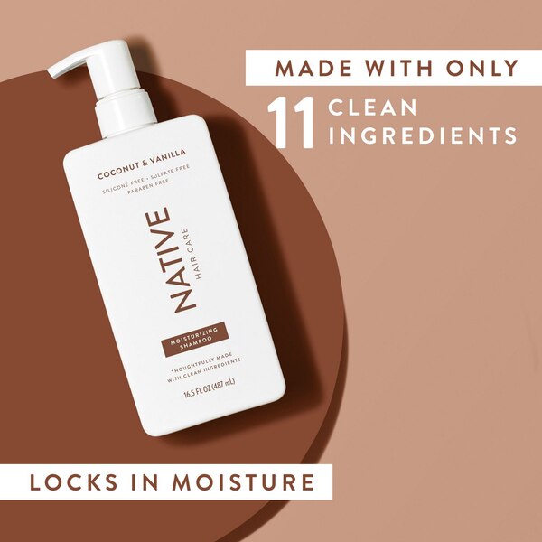 Native Moisturizing Shampoo, Coconut & Vanilla, 16.5 OZ