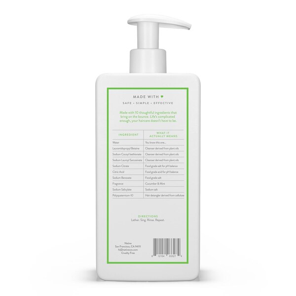 Native Volumizing Shampoo, Cucumber & Mint, 16.5 OZ