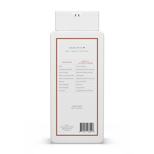Native Body Wash, 18 OZ