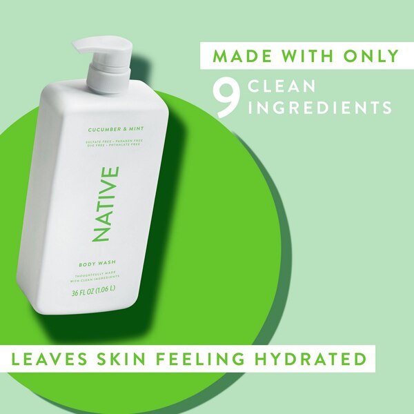 Native Body Wash, Cucumber Mint