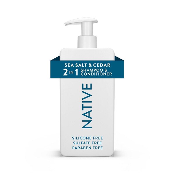Native Full & Thick 2-in-1 Shampoo & Conditioner, Sea Salt & Cedar, 16.5 OZ