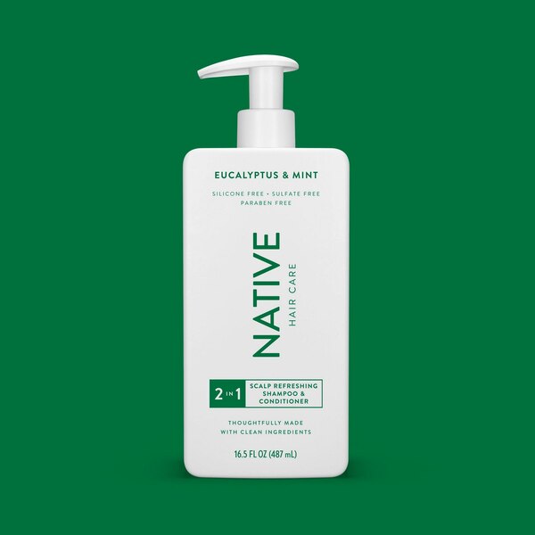 Native Scalp Refreshing 2-in-1 Shampoo & Conditioner, Eucalyptus & Mint, 16.5 OZ