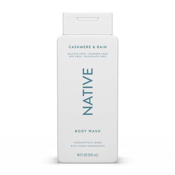 Native Sulfate Free Body Wash, Cashmere & Rain, 18 oz