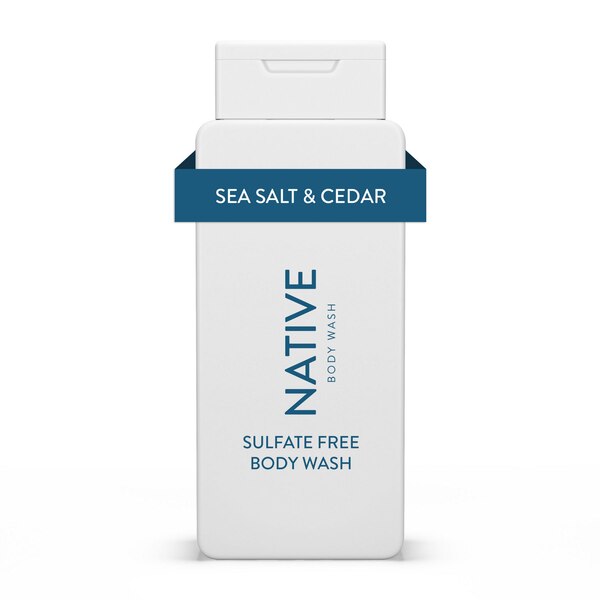 Native Sulfate Free Body Wash, Sea Salt & Cedar, 18 OZ