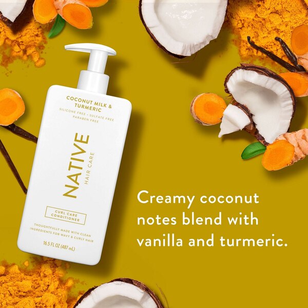 Native Curl Care Conditioner, Coconut Milk & Turmeric, 16.5 OZ