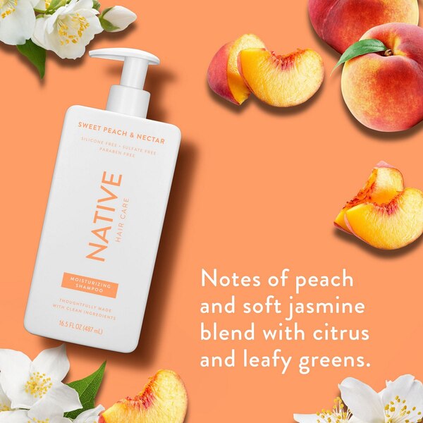 Native Moisturizing Shampoo, Sweet Peach & Nectar, 16.5 OZ