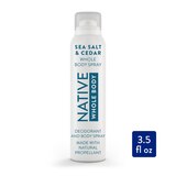 Native Aluminum Free All Day Deodorant & Body Spray, Sea Salt & Cedar, 3.5 OZ, thumbnail image