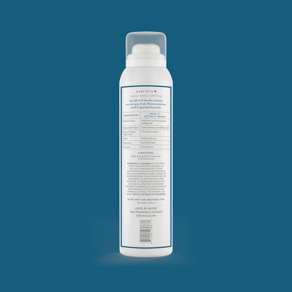 Native Aluminum Free All Day Deodorant & Body Spray, Sea Salt & Cedar, 3.5 OZ