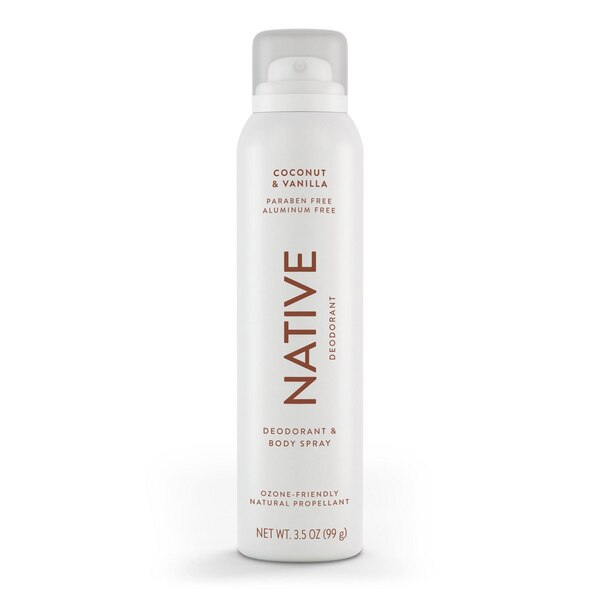 Native Aluminum Free All Day Deodorant & Body Spray, Coconut & Vanilla, 3.5 OZ