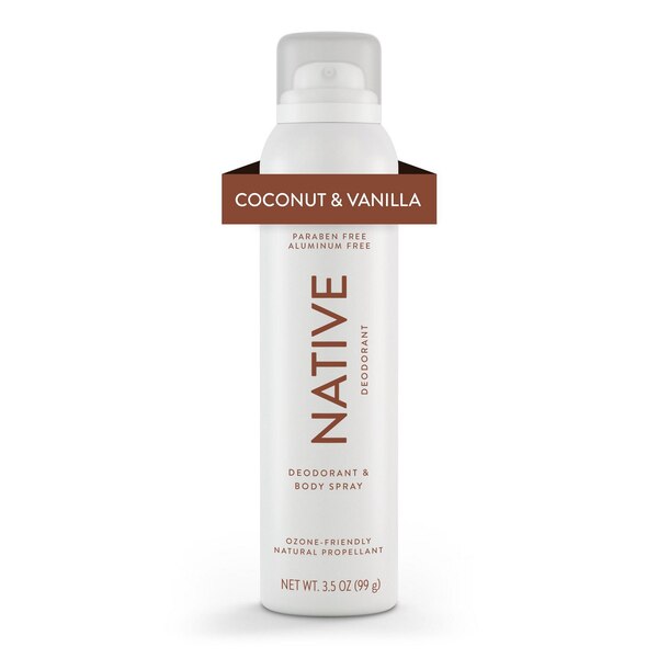 Native Aluminum Free All Day Deodorant & Body Spray, Coconut & Vanilla, 3.5 OZ