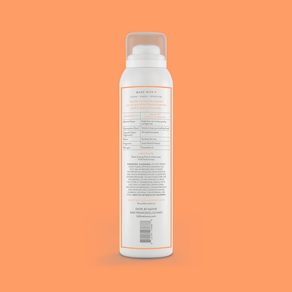 Native Aluminum Free All Day Deodorant Body Spray, Sweet Peach & Nectar, 3.5 OZ