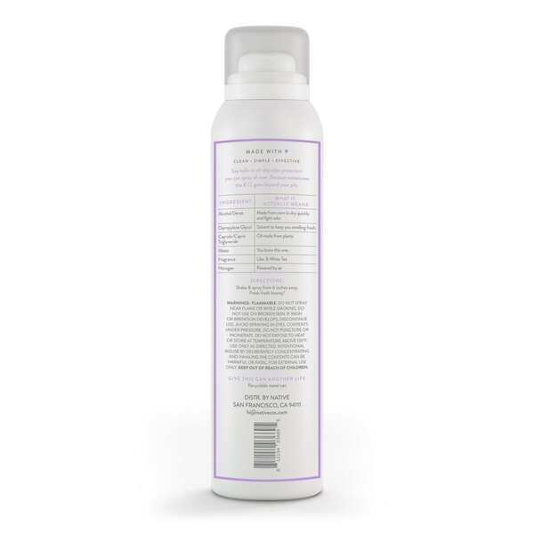 Native Deodorant Spray, Lilac & White Tea, 3.5 OZ